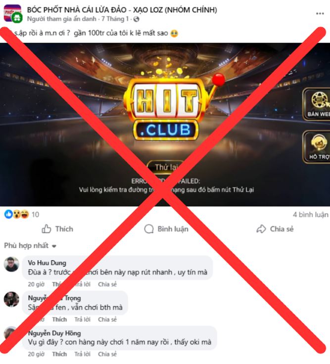Tin giả tấn công Sunwin, Hitclub: Thương hiệu lớn luôn là đích ngắm Hitclub bị bài viết ẩn danh kêu sập trang và quịt tiền